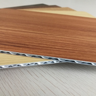 Light Weight Fireproof Wood Grain Aluminium Core Panel , Aluminium Advertising Boards